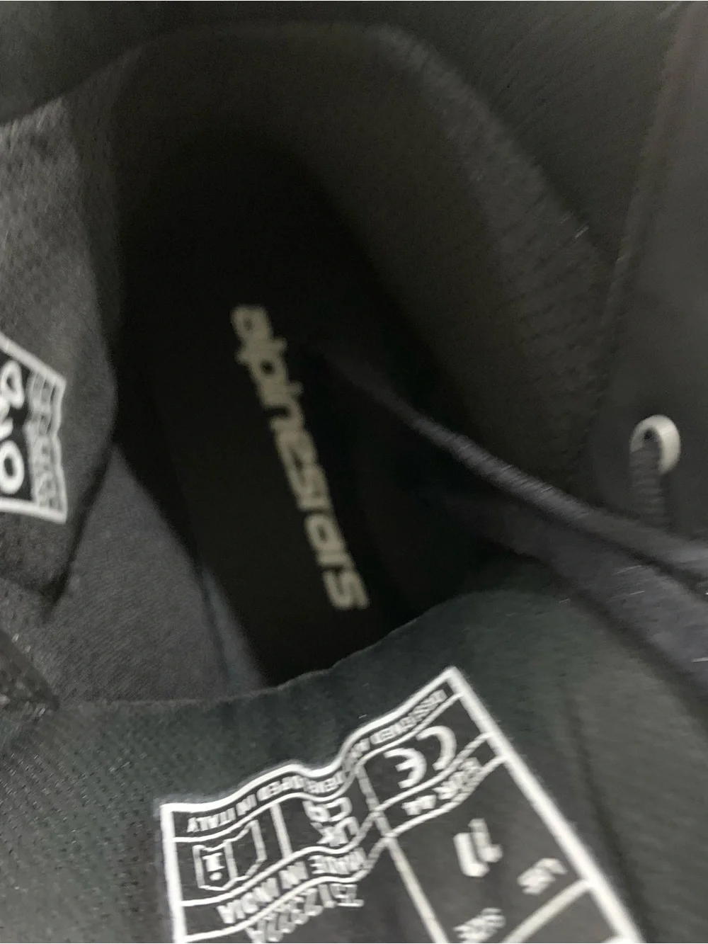 Alpinestars Black High-Top Skate Sneakers with White Logo